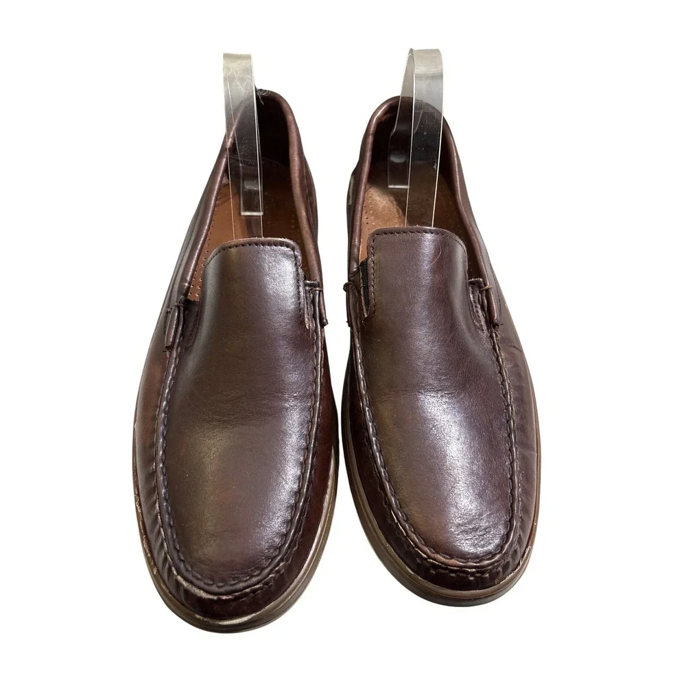 Allen Edmonds Westport Mens Brown Leather Moc‎ Toe Slip On Loafers Shoes 12